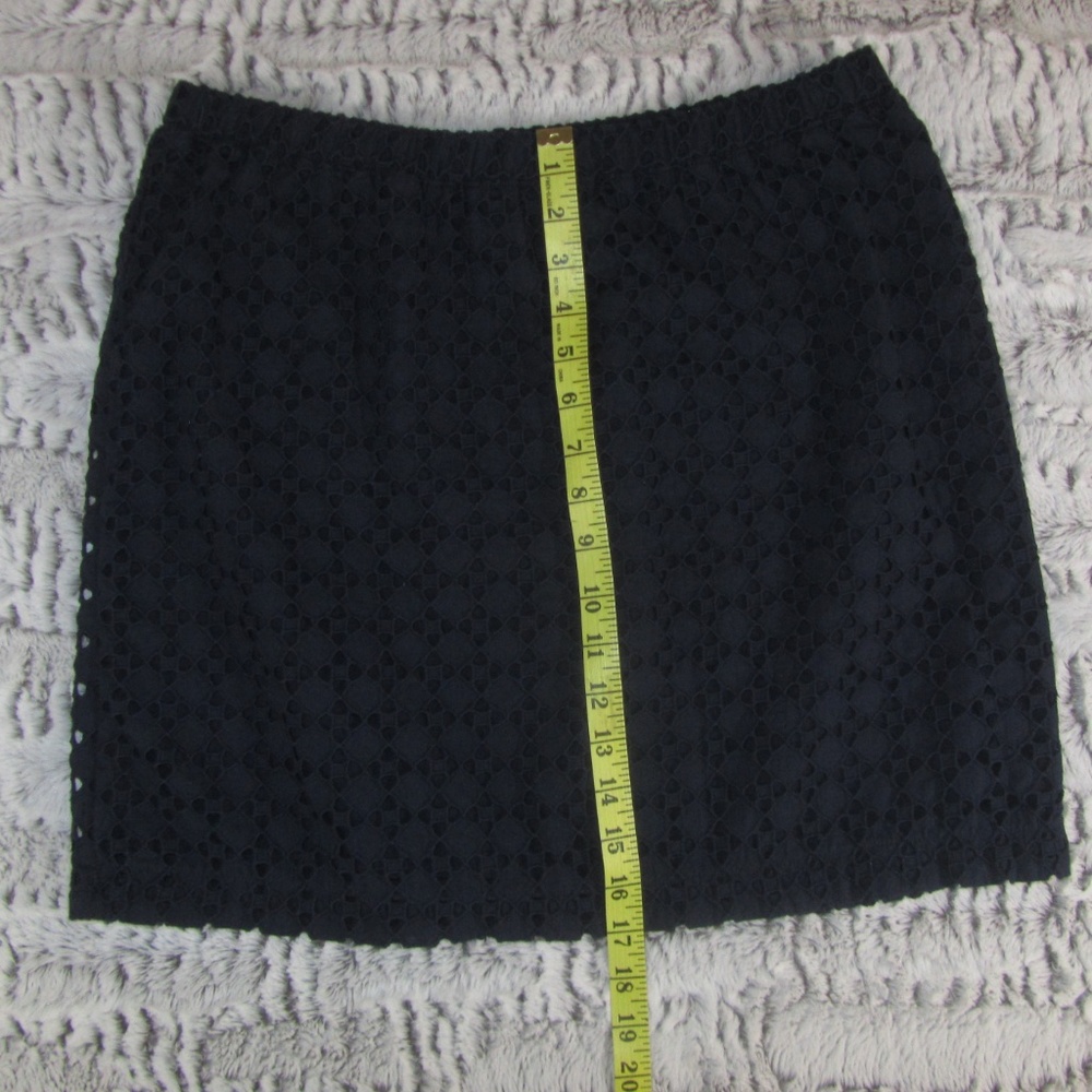 Gap 100% Cotton Eyelet Lace Navy Skirt - Picture 7 of 9